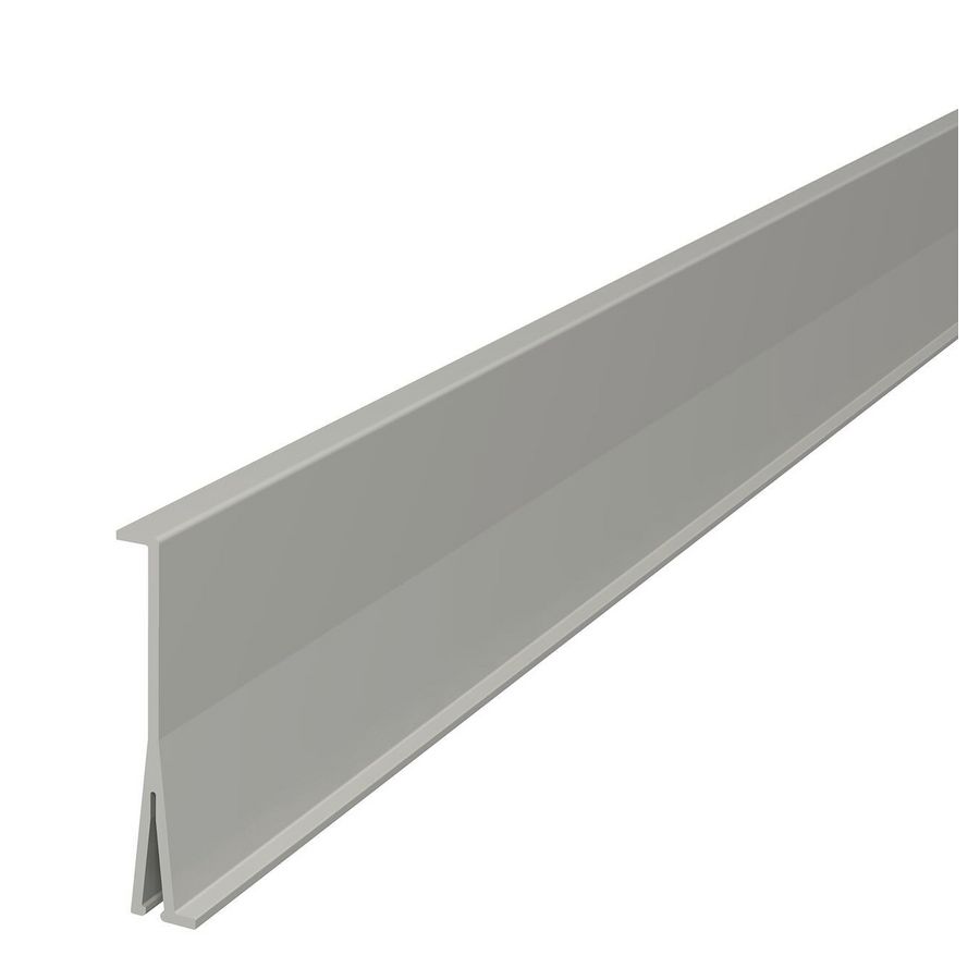 Lengte a 2m. Scheidingschot 80mm polyvinylchlorid lichtgrijs