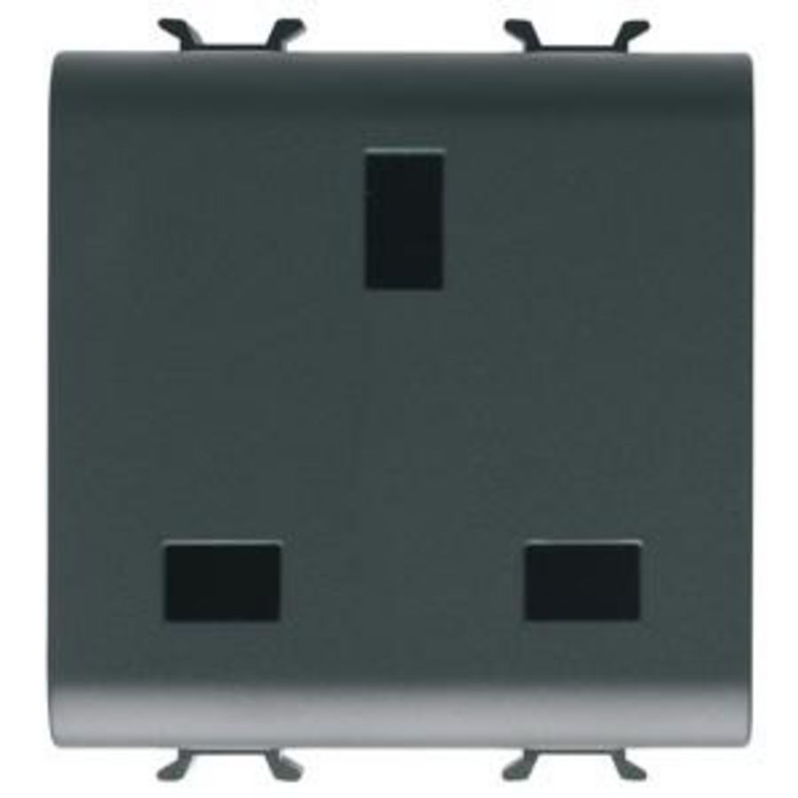 BRITISH STANDARD SOCKET-OUTLET 250V ac-2P+E 13A-2 GANG VVE=6