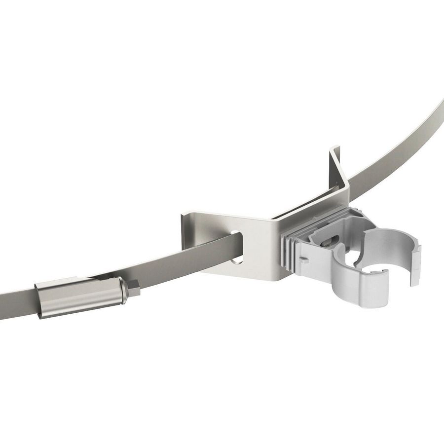 Leidinghouder spanband isCon grijs Ø26mm VVE=10 5408066