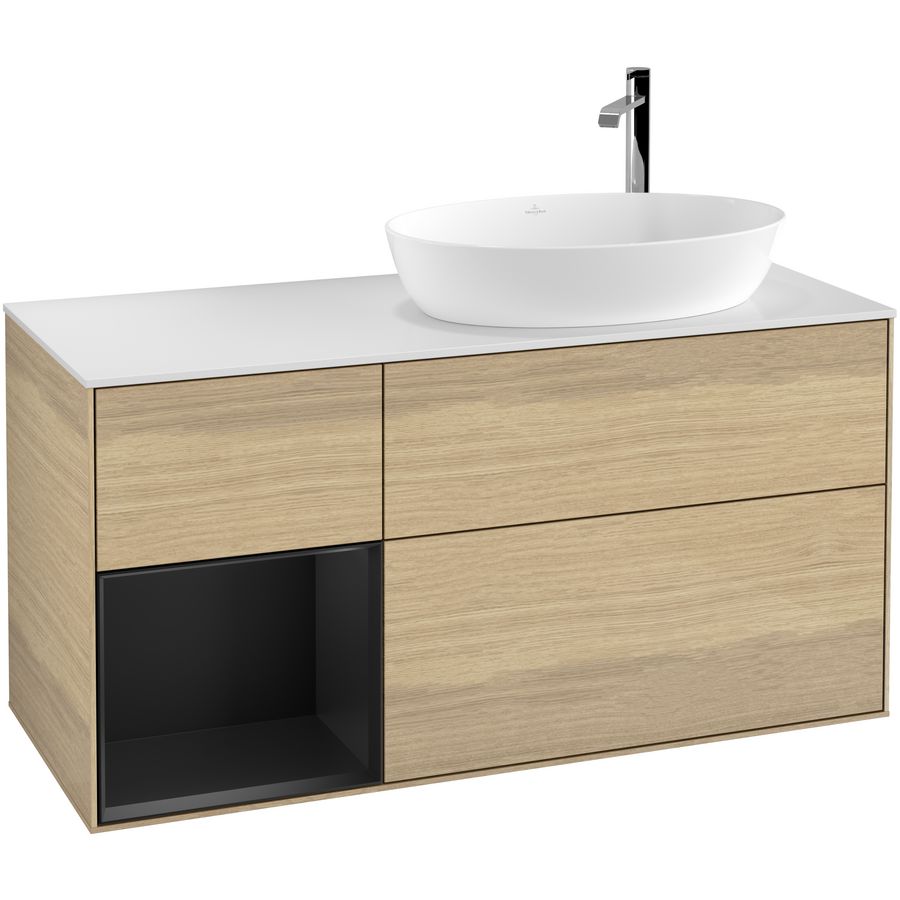 Wastafelonderkast Finion 1200x603x501mm Oak Veneer F921PDPC