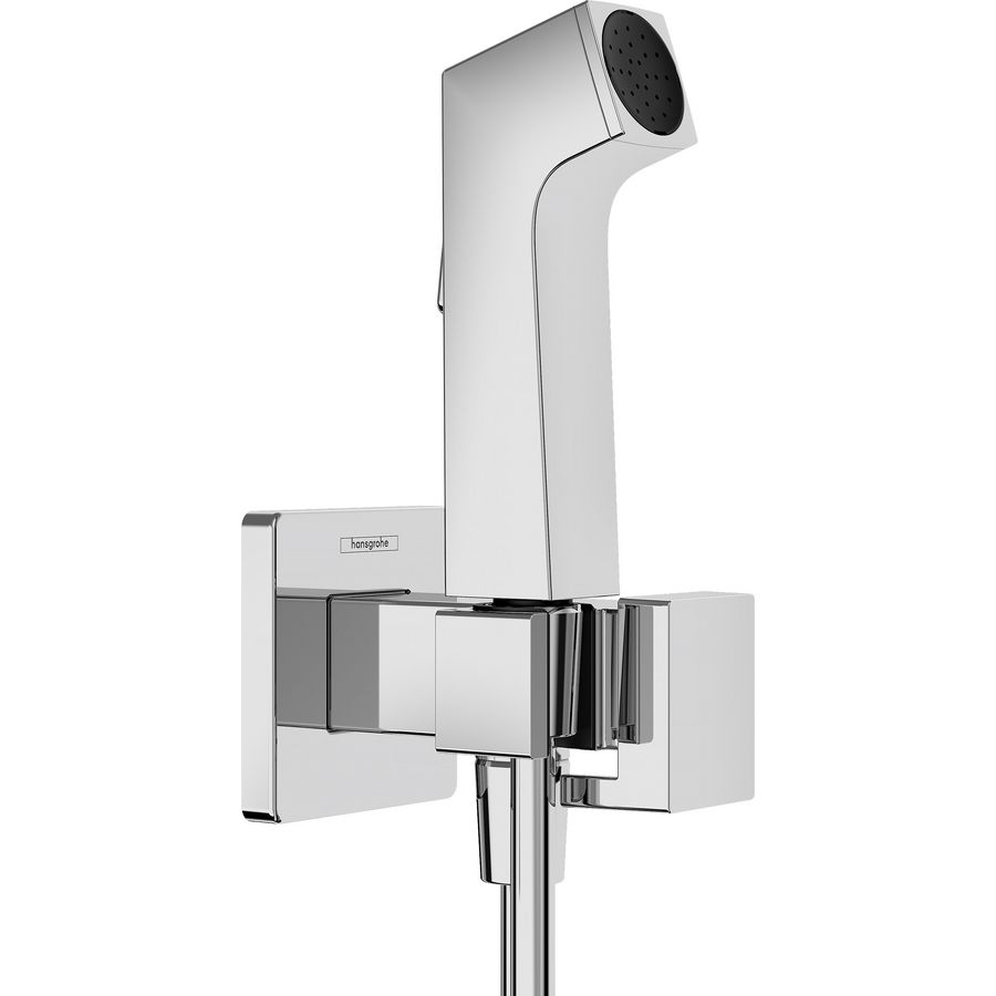 Bidet handdouche 1 straalsoort gemengd water+douchehouder+slang 125cm chroom