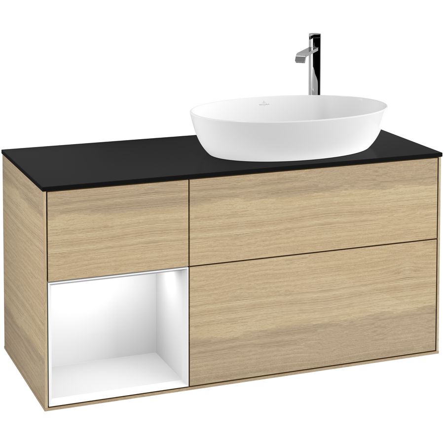 Wastafelonderkast Finion 1200x603x501mm Oak Veneer F922GFPC