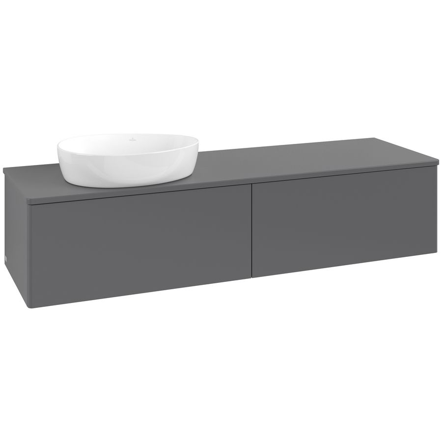 Wastafelonderkast Antao 1600x360x500mm Antr. Matt Lacquer L37010GK