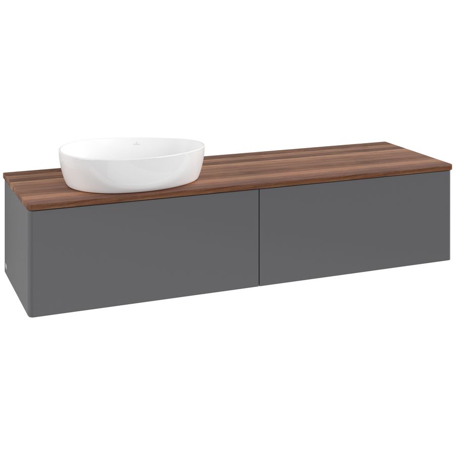Wastafelonderkast Antao 1600x360x500mm Antr. Matt Lacquer L37012GK