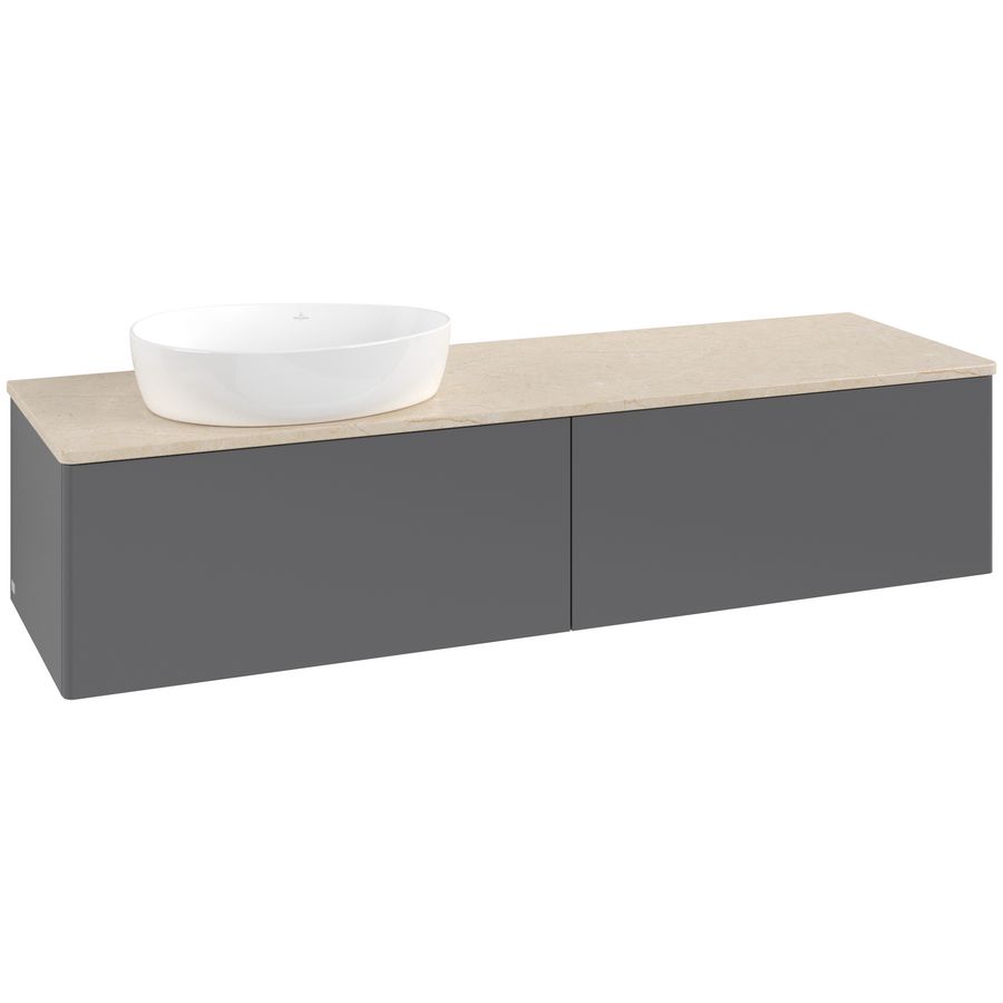 Wastafelonderkast Antao 1600x360x500mm Antr. Matt Lacquer L37013GK