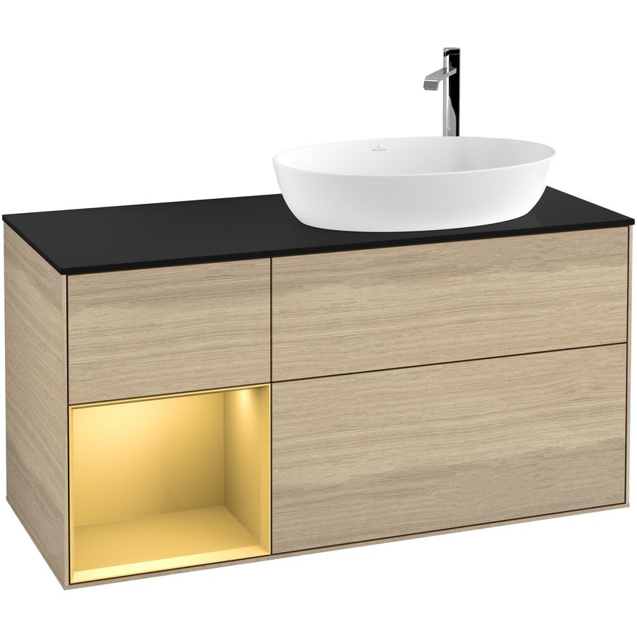 Wastafelonderkast Finion 1200x603x501mm Oak Veneer F922HFPC