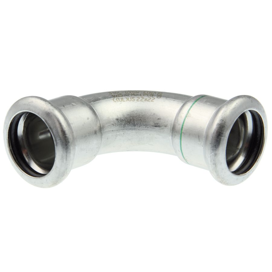 Bochtkoppeling 90° XPress RVS 316L 22x22mm R2708