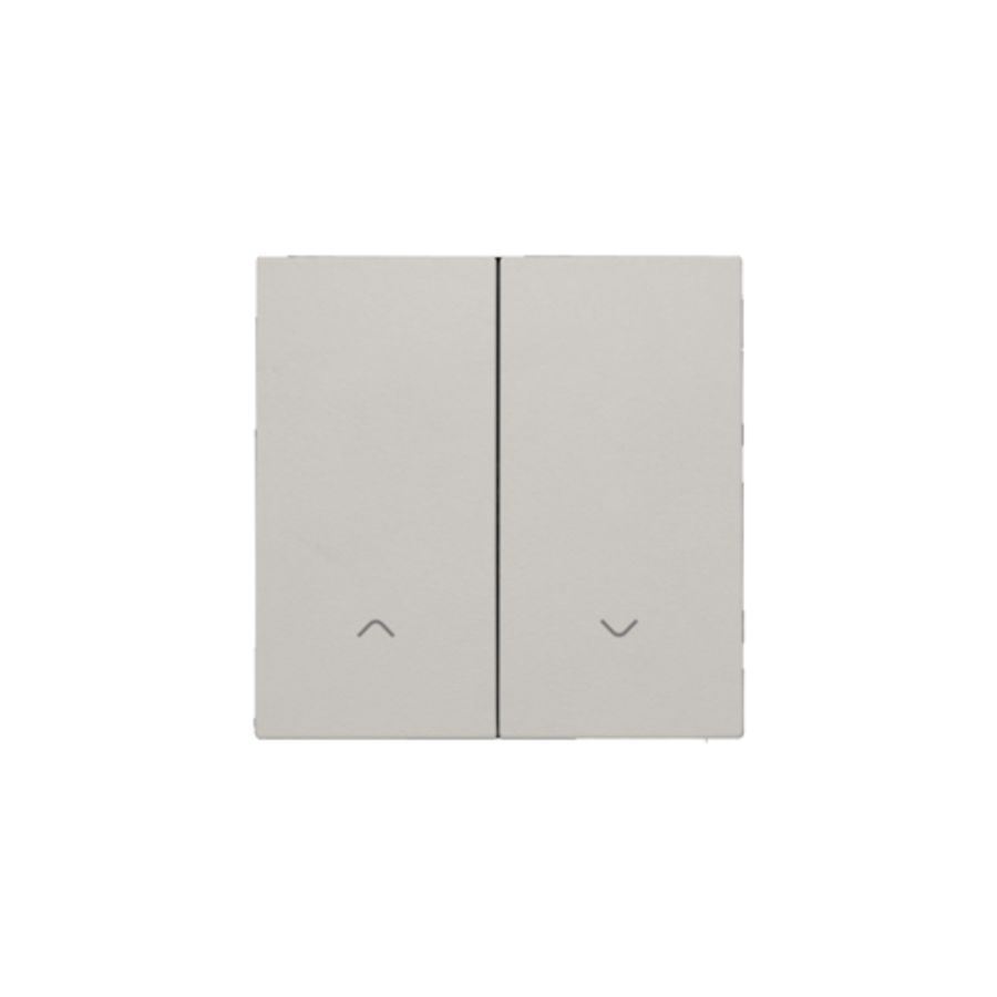 Afwerkingsset dubbele elektr. rolluikschakelaar light grey