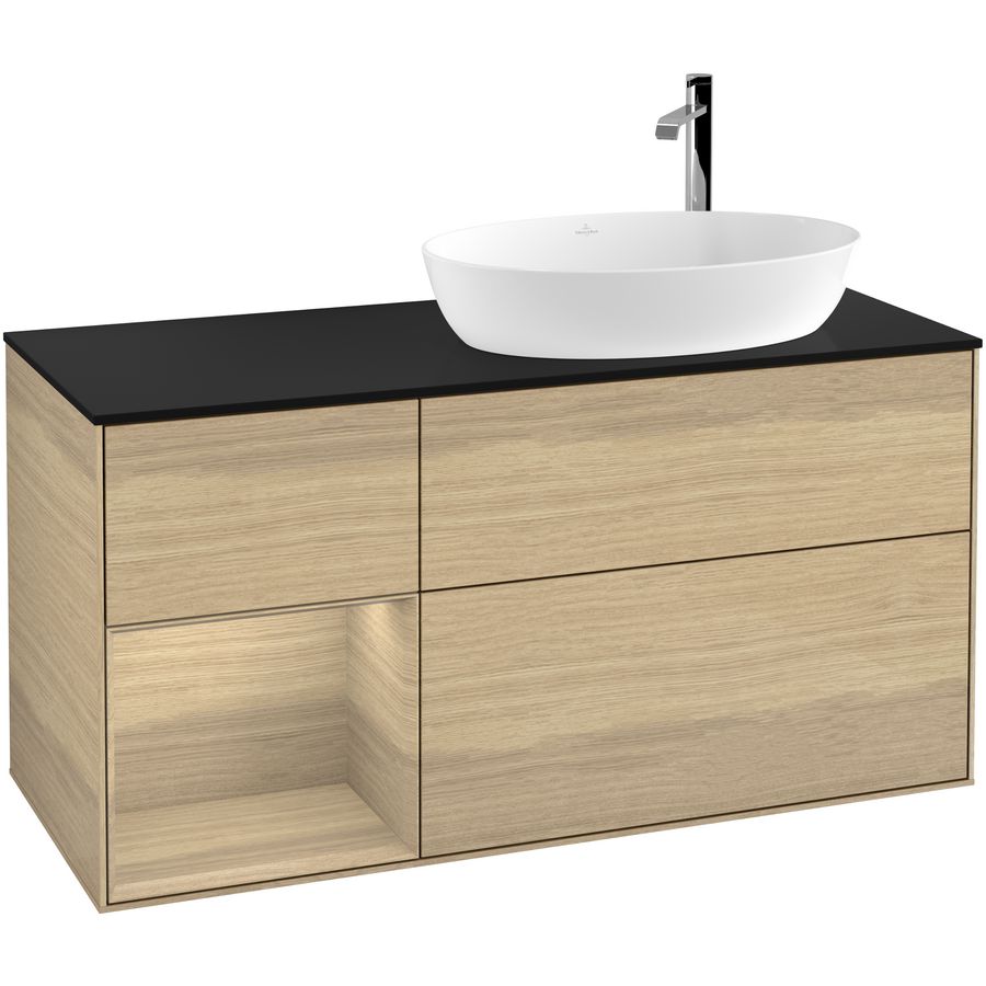Wastafelonderkast Finion 1200x603x501mm Oak Veneer F922PCPC