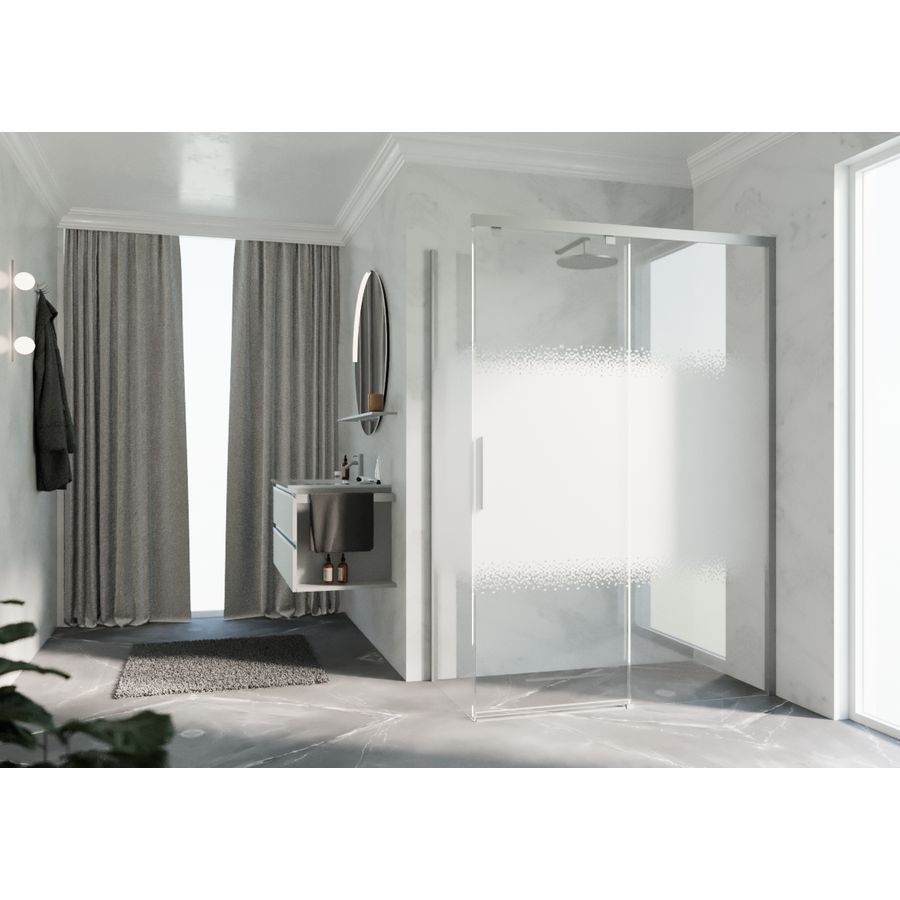 Zijwand K2FH 1010-1030x2000mm matchroom rose motief