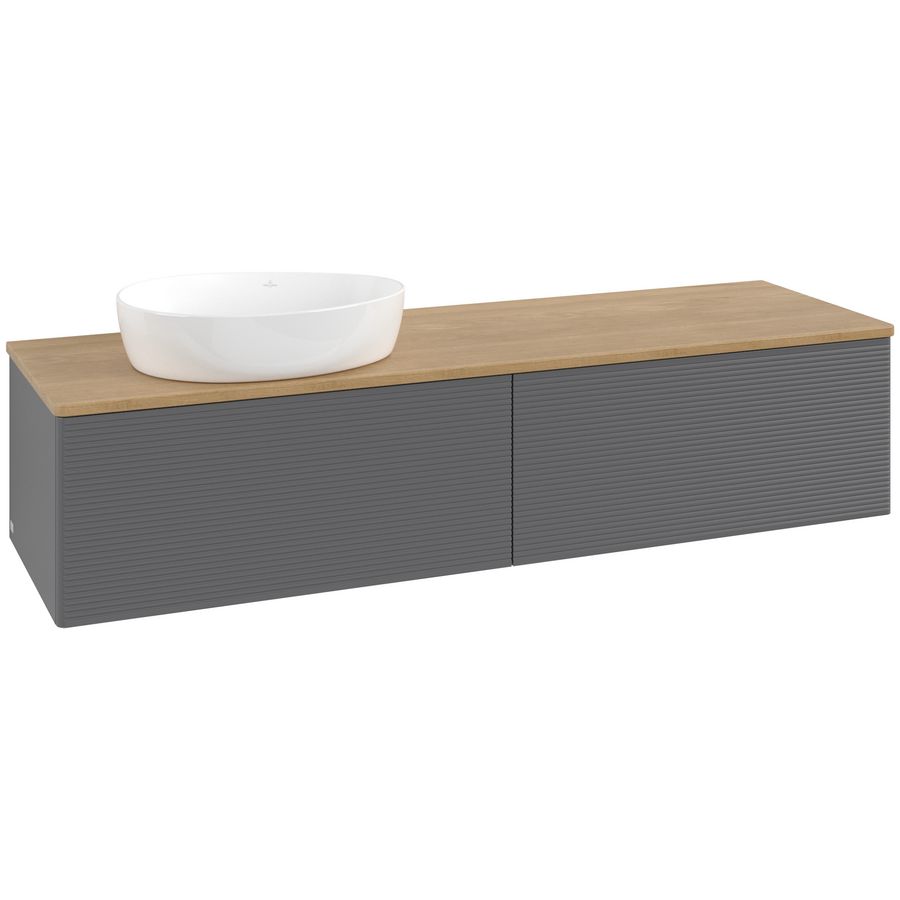 Wastafelonderkast Antao 1600x360x500mm Antr. Matt Lacquer L37111GK