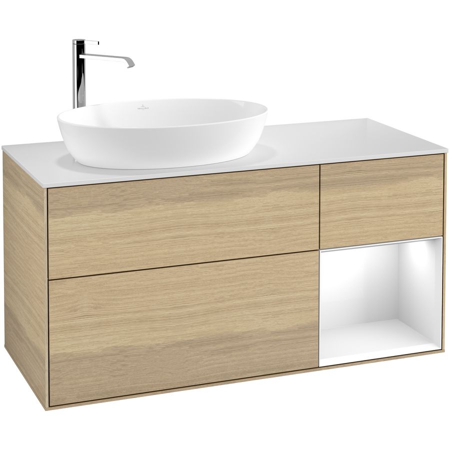 Wastafelonderkast Finion 1200x603x501mm Oak Veneer F931GFPC