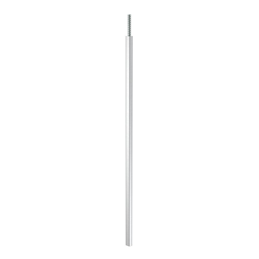 Mediazuil vloer/plafond slang HT 2300x70x59 Aluminium