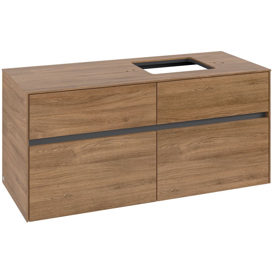 Wastafelonderkast Collaro 1200x548x500mm Oak.Kans C13000RH