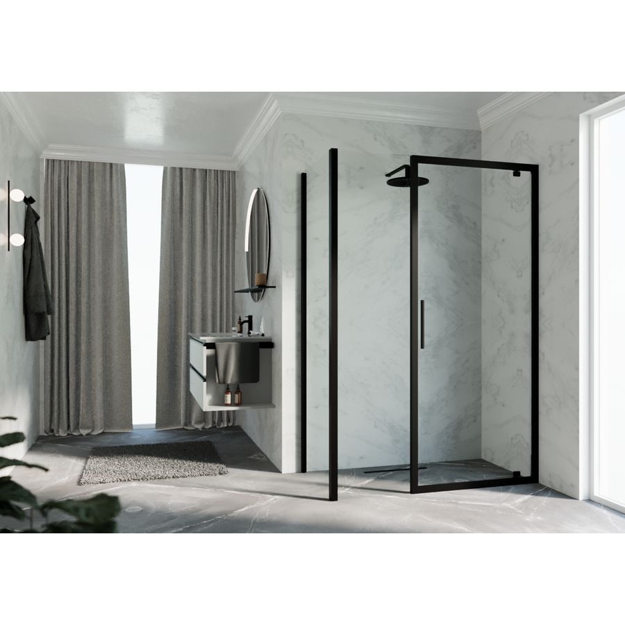 Zijwand K2F 1010-1030x2000mm zwart helder