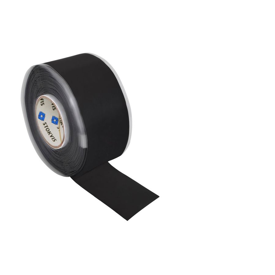 Zelfklevende tape zwart 25.4mm x 3.65 meter x 0.5mm VVE=24