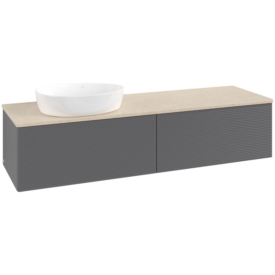 Wastafelonderkast Antao 1600x360x500mm Antr. Matt Lacquer L37113GK