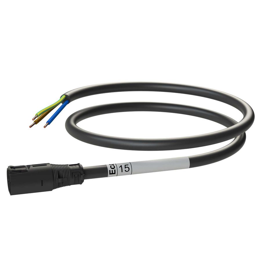 Patchkabel Male-open 15m 3G2,5 zwart Eca VVE=5