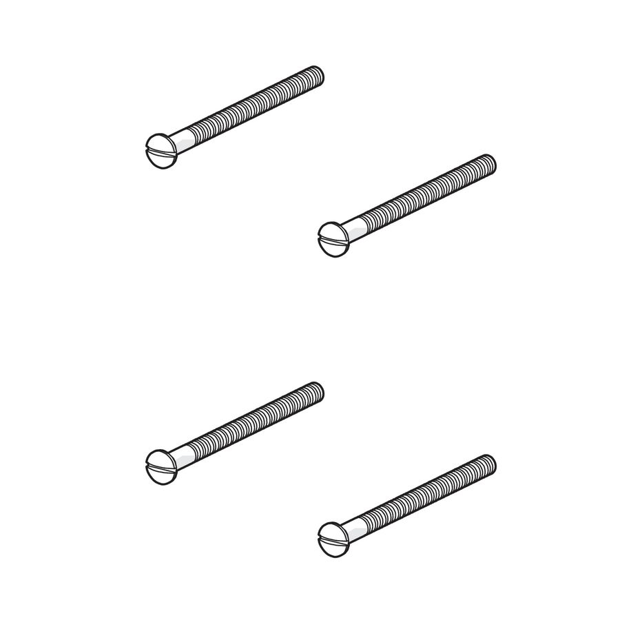 Schroevenset rechte kop M4x55