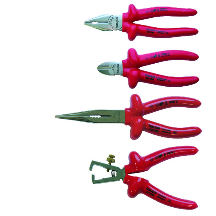 Tangenset 4-delig PVC gedompeld VDE 1000V