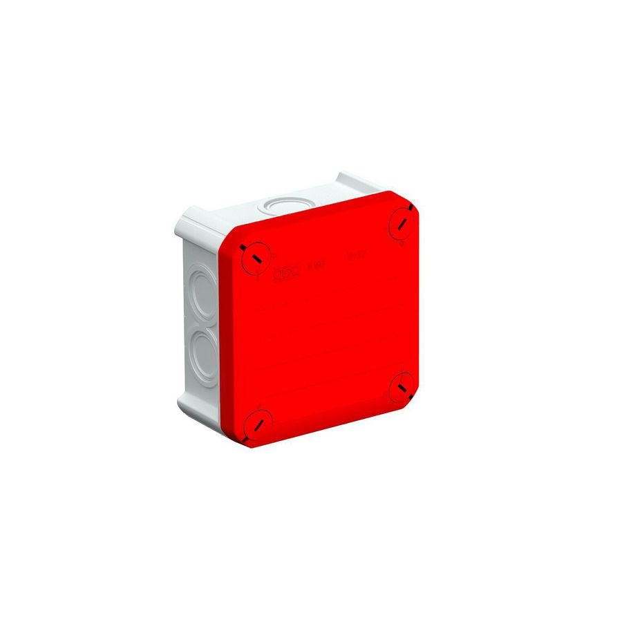 Kabeldoos invoer M25 rode deksel 114x114x57 grijs/rood VVE=5