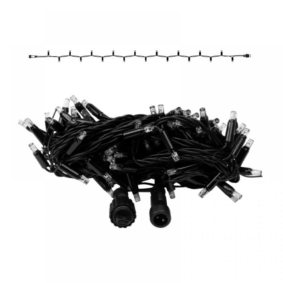 Lichtsnoer PS36 IP44 100 LED 2400K WW+ L=10mtr. zwart