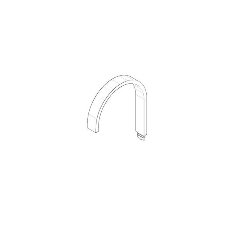 Uitloop 200x35x11x235mm, 5,68l/min. Platina gebors.