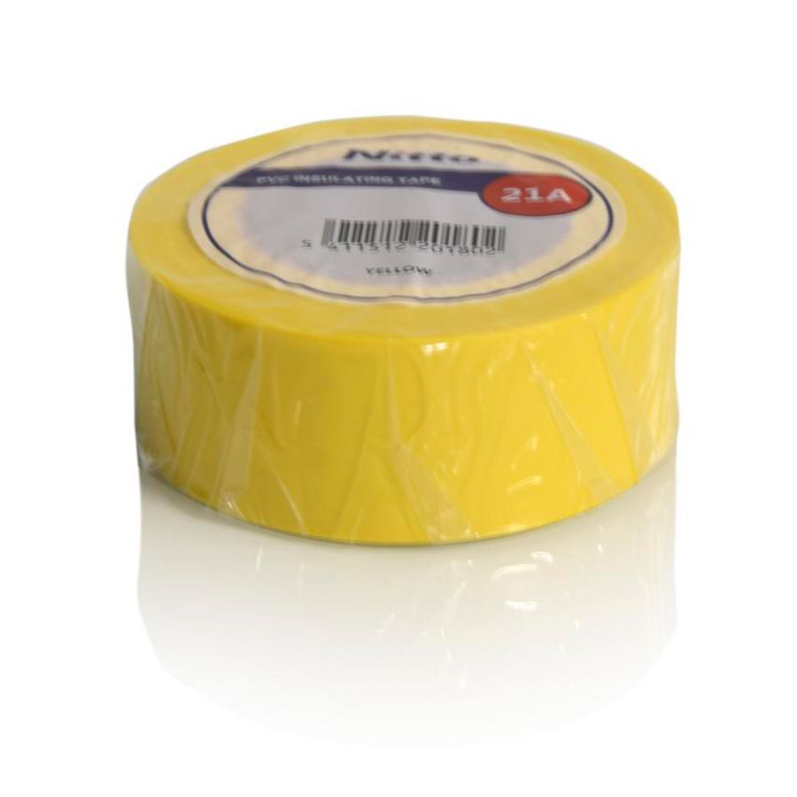 PVC isolatie tape geel 19mm x 20m VVE=100