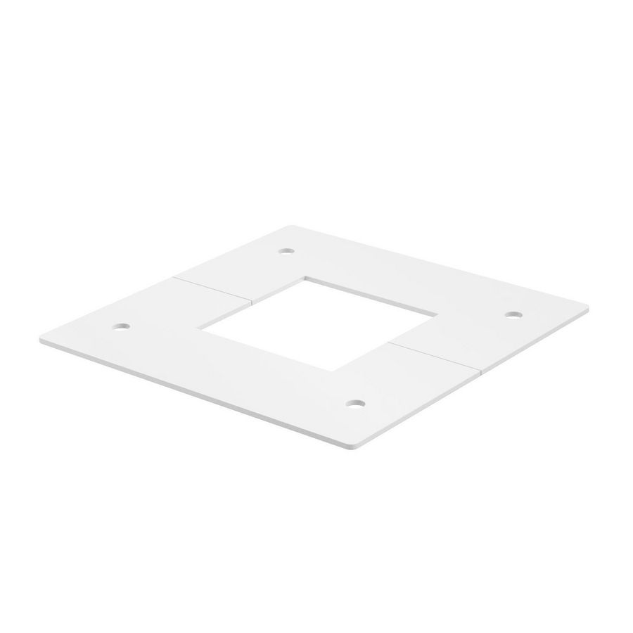 Plafondrozet telescoop 45mmx45mm 107x107x2 staal puur wit
