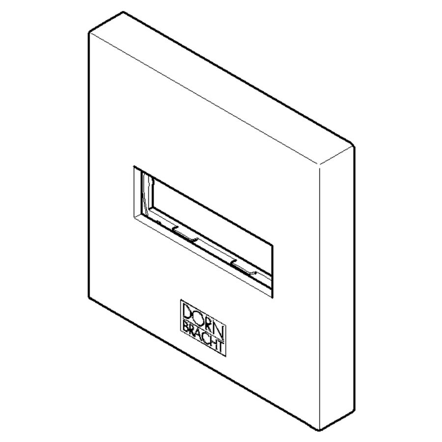 Afdekplaat 60x60x9mm Messing gebors. (23kt Goud)