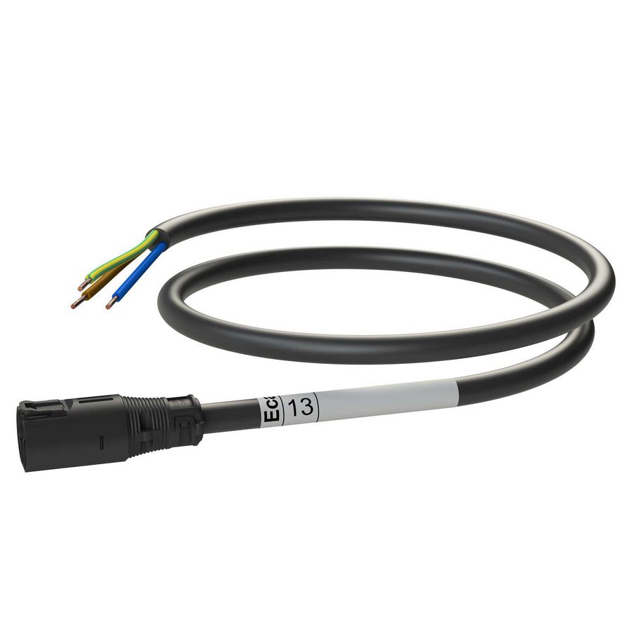 Patchkabel Male-open 13m 3G2,5 zwart Eca VVE=5