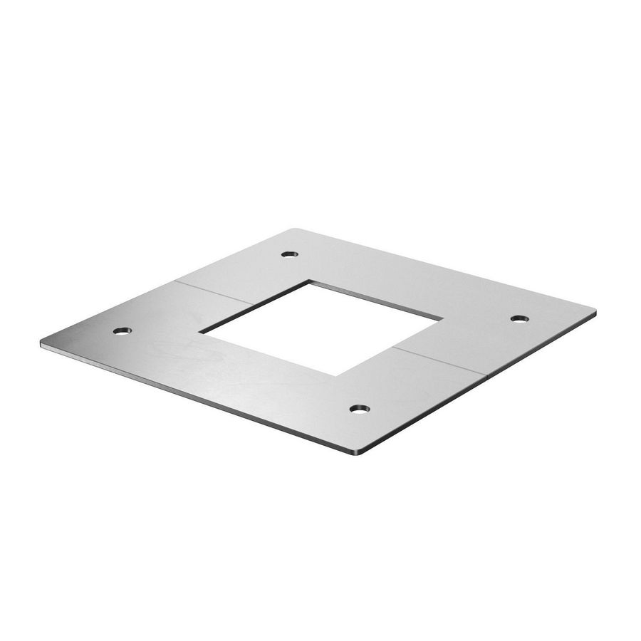 Plafondrozet telescoop 45mmx45mm 107x107x2 staal wit