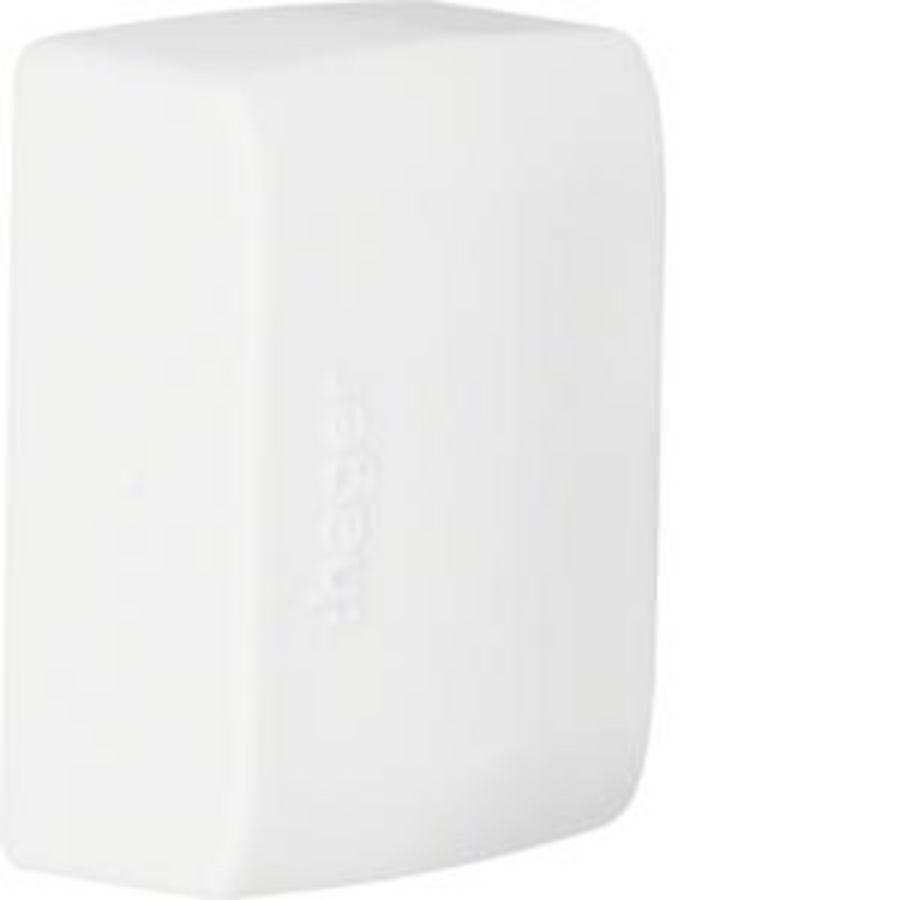 Eindstuk voor goot 12x30mm LFK verkeerswit