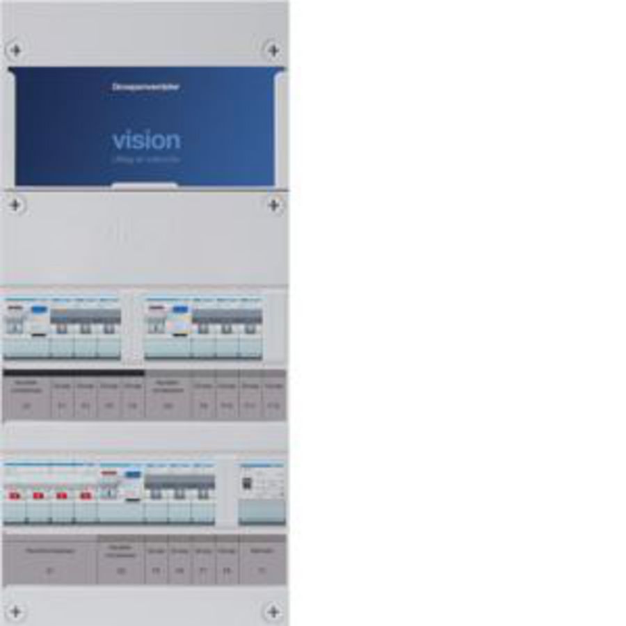 Groepenkast 9-groepenverdeler HS 3xALS 2P 30mA +T 3-fase
