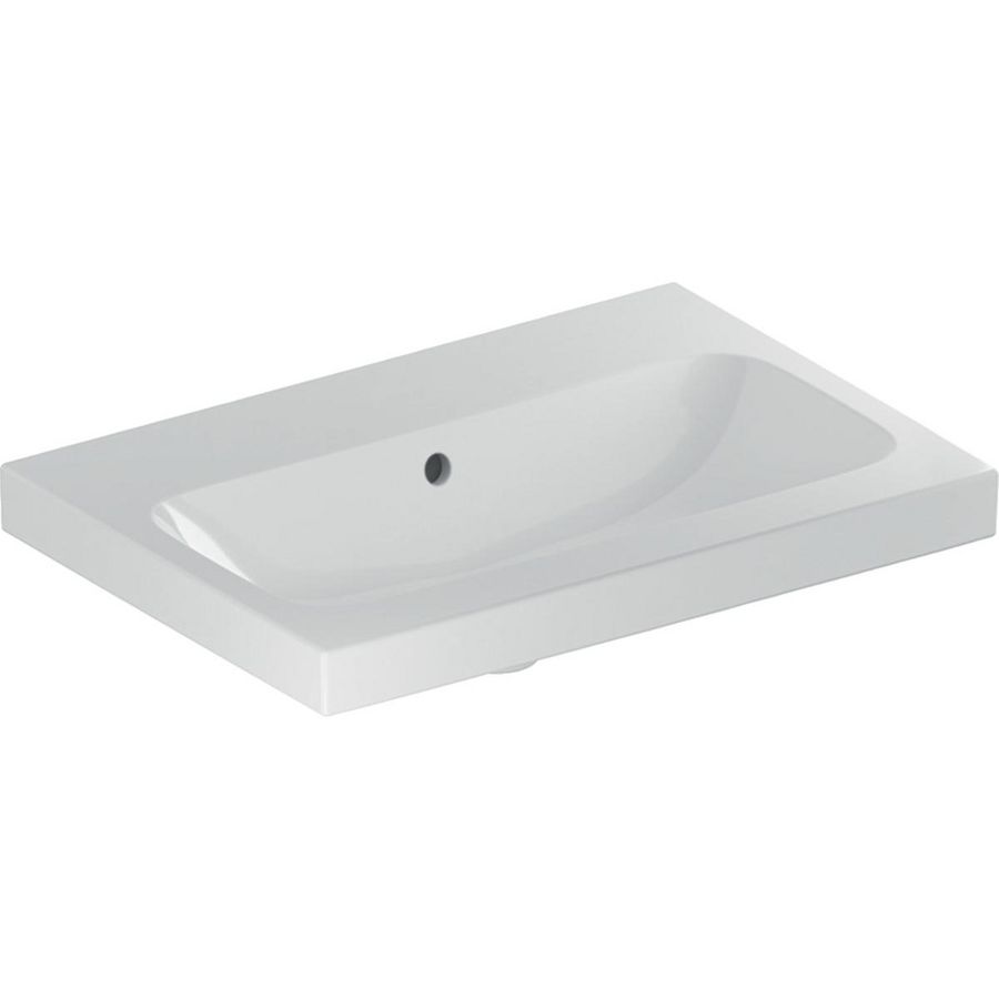 iCon Light wastafel 60x42cm met kraangat zonder overloop wit