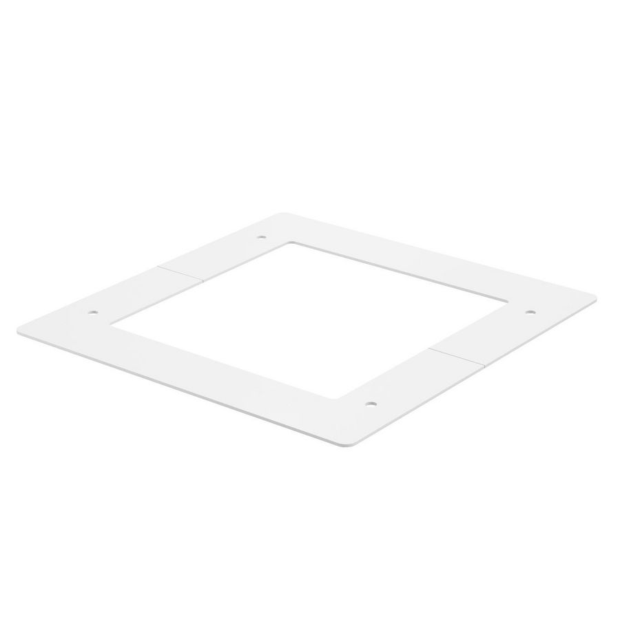 Plafondrozet zuilprofiel 130x130mm 192x192x2 staal puur wit