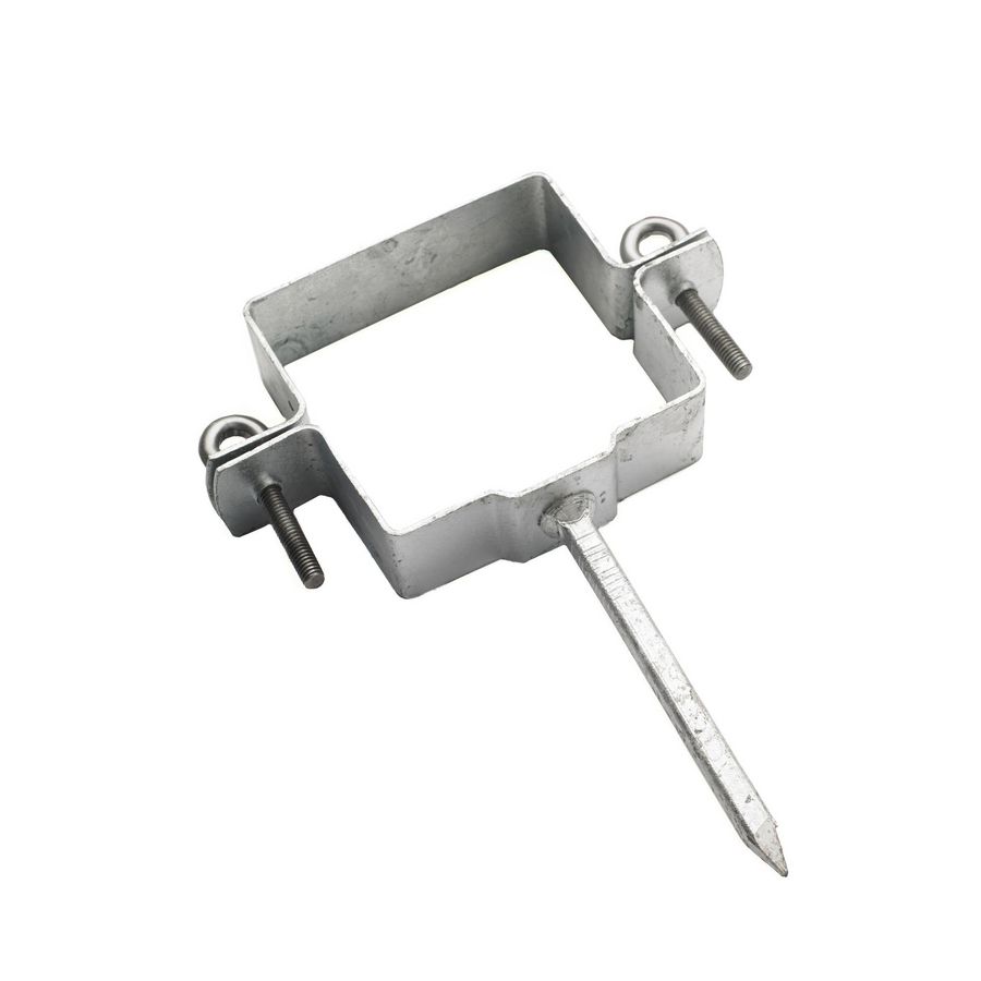 Scharnierpijpbeugel HWA zink vierkant 100x100mm met slagpen