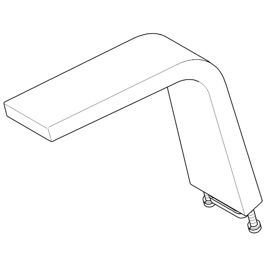 Uitloop 45x155x170mm Dark Platinum gebors.