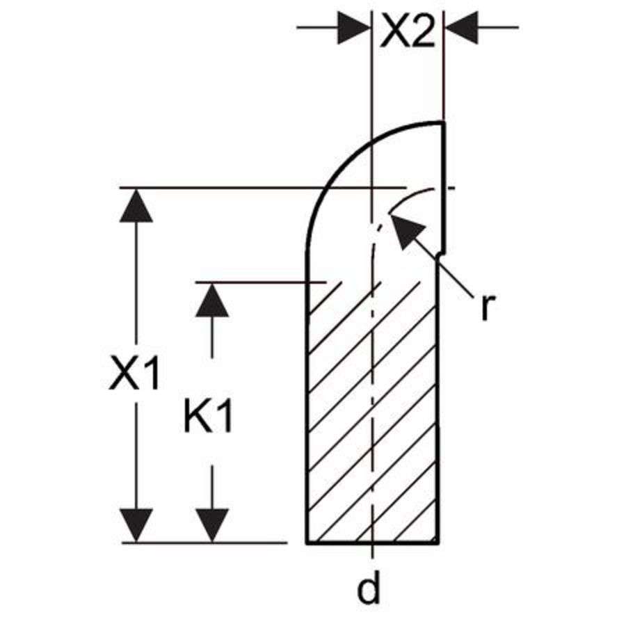 Polyethyleen (PE) bocht 90° met kleine straal 110mm