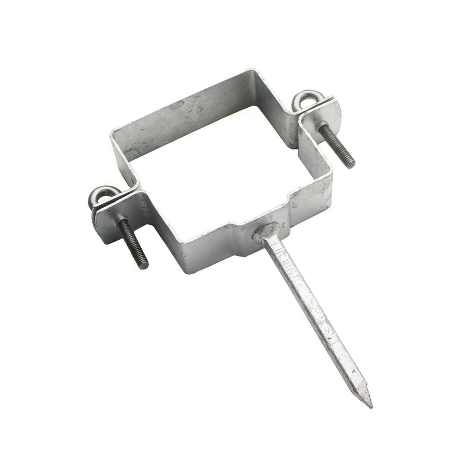 Scharnierpijpbeugel HWA zink vierkant 120x120mm met slagpen