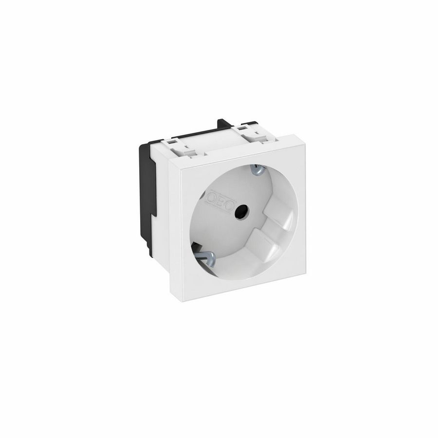 Contactdoos 1-vdg 33gr 250V 10/16A carbonaat puur wit