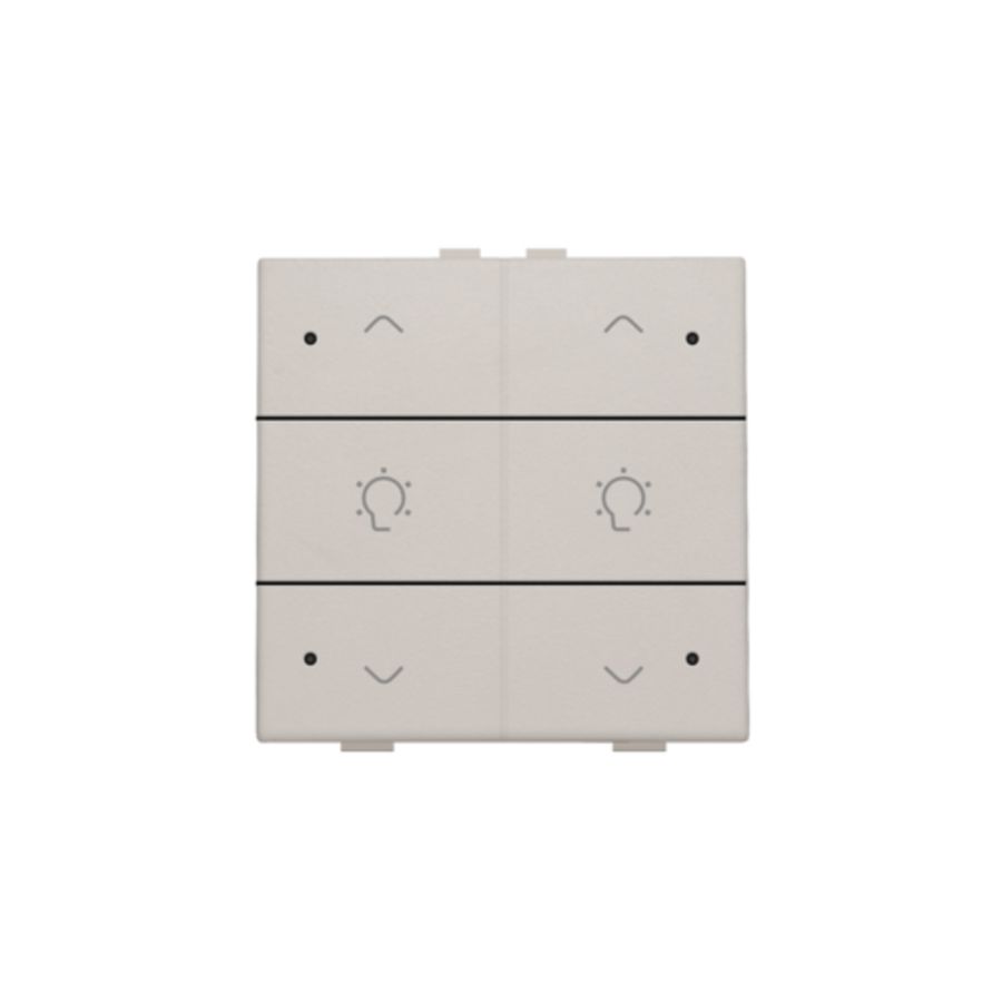 Dubbele dimbediening met led Home Control light grey