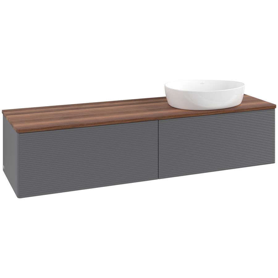 Wastafelonderkast Antao 1600x360x500mm Antr. Matt Lacquer L38112GK