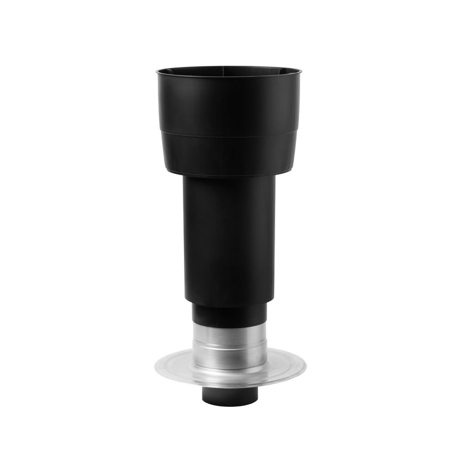 Renotop Ventifix Ø160mm zwart PP met EPS Isolatie incl. plakplaat