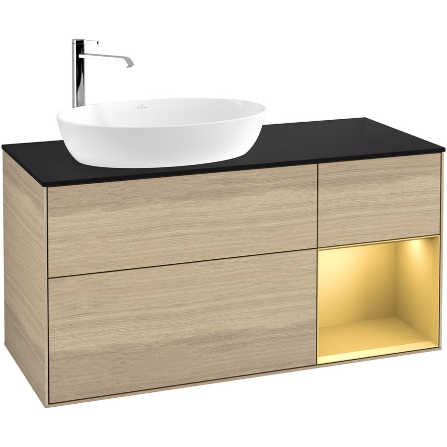 Wastafelonderkast Finion 1200x603x501mm Oak Veneer F932HFPC
