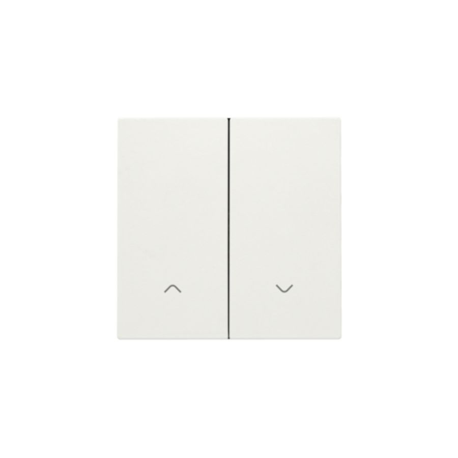 Afwerkingsset dubbele elektr. rolluikschakelaar white