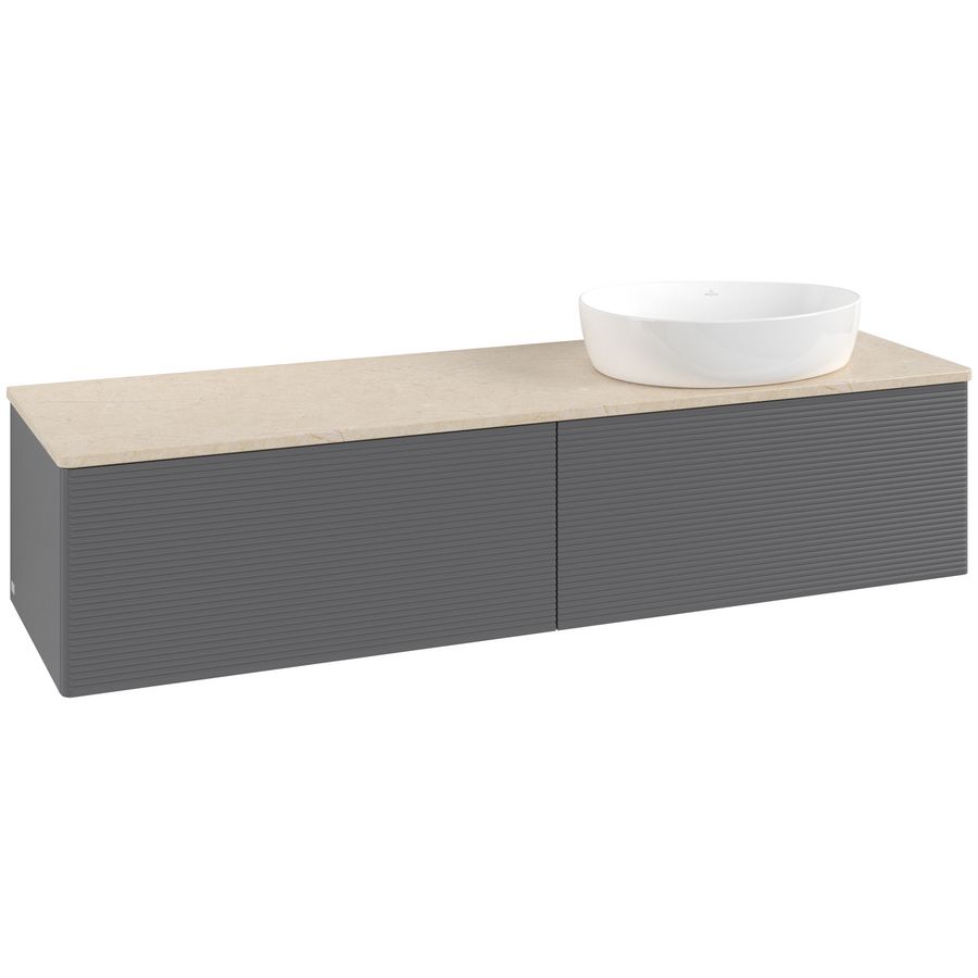 Wastafelonderkast Antao 1600x360x500mm Antr. Matt Lacquer L38113GK