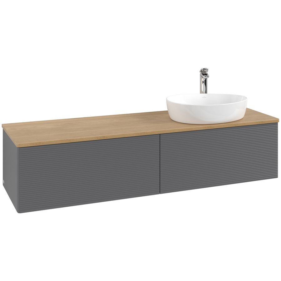 Wastafelonderkast Antao 1600x360x500mm Antr. Matt Lacquer L38151GK