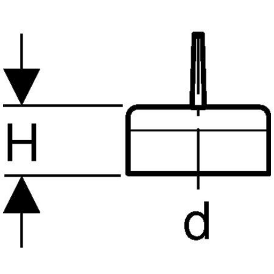Polyethyleen (PE) eindlaskap verlengd 75mm