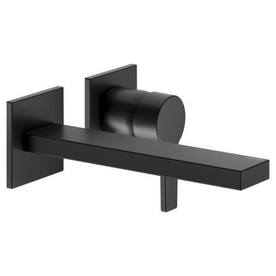 1-hendel wastafelmengkraan (59916 000070) uit. 197mm zwart mat